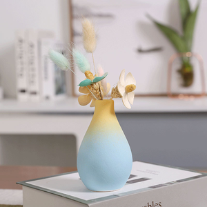 Petit vase en céramique avec changement progressif de <span class=keywords><strong>couleur</strong></span> dessus de table givré frais arrangement de fleurs sèches vase <span class=keywords><strong>d</strong></span>écoration <span class=keywords><strong>d</strong></span>écoration nordique - Product Image 6