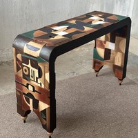 Table console en bois moderne du milieu du siècle Restaurant Hôtel Villa Appartement de luxe Antique Canapé Table Couloir Mobilier artistique