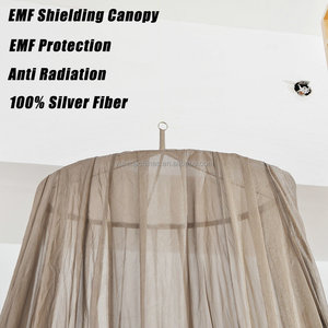 Dormez plus en profondeur et sans insectes | BLOQUER l'auvent de <span class=keywords><strong>lit</strong></span> en fibre d'argent EMF pour une protection totale contre les CEM et les moustiques toute la nuit - Product Image 6