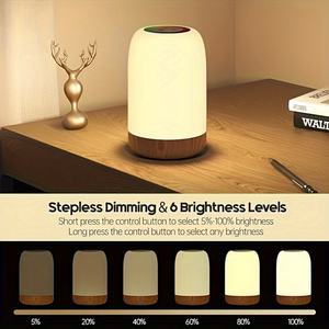 Nouvelle lampe de nuit LED en gros, lumière d'ambiance pour chambre à coucher, lampe de chevet, chargement USB, protection des yeux, lampe de table - Product Image 4