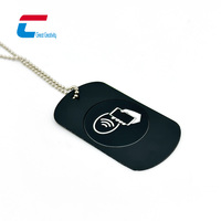Mode nfc collier smart tap métal nfc tag avec trou de vis conception personnalisée nfc collier