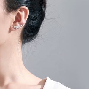 Boucles d'oreilles uniques Bijoux en argent sterling 925 Micro-Pave <span class=keywords><strong>Cz</strong></span> Zircon Diamond Angel Wings Boucles d'oreilles pour femmes - Product Image 2