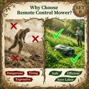 Tagliaerba Telecomandato Cingolato <span class=keywords><strong>Garfield</strong></span> 224CC 60 °   Tagliaerba Industriale RC a Benzina per Pendenze, per Fattorie e Giardini - Product Image 4