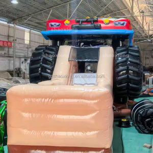 Château gonflable commercial d'extérieur sur le thème du <span class=keywords><strong>Monster</strong></span> Truck avec toboggan pour enfants - Product Image 5