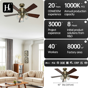 Vintage Classic 5 Wooden Blades Fancy American Style Ceiling Fan with Light - Product Image 4