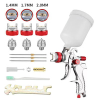 Pistolet de pulvérisation pneumatique transfrontalier 2008 pour la réparation de carrosserie automobile, pot de peinture haute brume pour couche de finition, réservoir de 600 ml, buse de 14/17/20 mm, alimentation par le haut