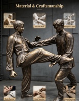 Estatua Humana 3D de Tamaño Real, Clásica, Hecha a Mano en Bronce Fundido, Decoración Moderna y Tradicional para Jardín, Parque o Plaza