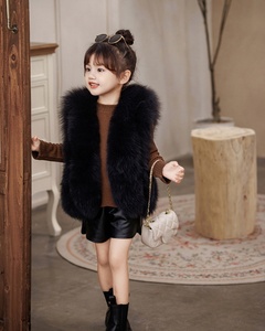 Gilet <span class=keywords><strong>rosa</strong></span> personalizzato per bambini in vera <span class=keywords><strong>pelliccia</strong></span> di volpe alla moda soffice <span class=keywords><strong>pelliccia</strong></span> per <span class=keywords><strong>bambina</strong></span> Gilet di <span class=keywords><strong>pelliccia</strong></span> per bambini - Product Image 6