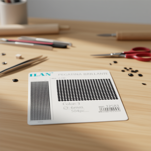 Adesivi con Strass Ilan 6mm Neri Lucidi, Confezione Grande da 504 Pezzi - Product Image 2