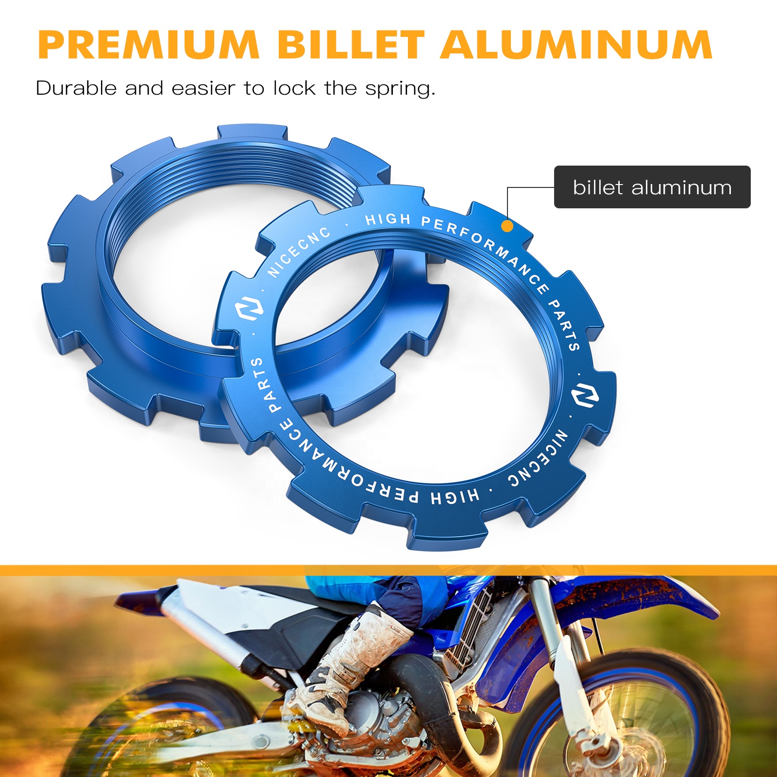 Nicecnc Rear Shock Spring Seat & Guide for Yamaha YZ250