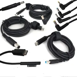 65W Loại-C PD DC chuyển đổi phổ máy tính xách tay sạc cáp với đồng nguyên chất bện áo khoác PVC cho Dell // máy tính xách tay - Product Image 1