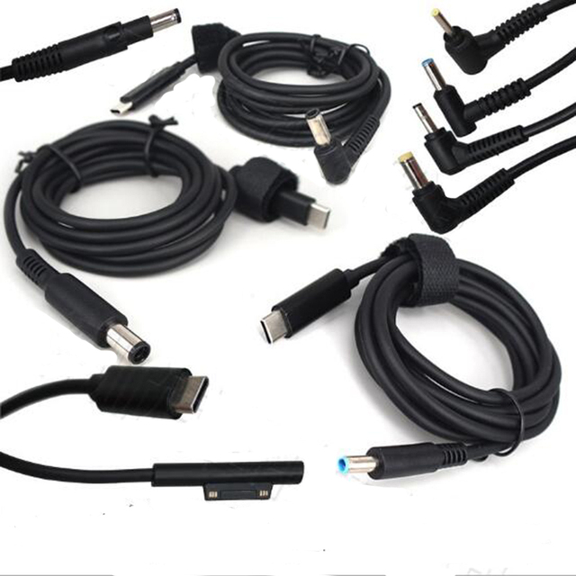 65W Type-C PD DC Converter Universal Laptop Charger Cable Pure Copper Braid PVC Jacket Stock 12-Month for Dell/Notebooks