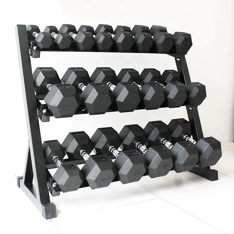 Barato pesas sets/conjunto mancuerna 10kg/gimnasio/conjunto mancuerna con rack