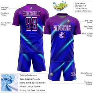 Conjunto de Camiseta de Fútbol Personalizada, Uniforme de Fútbol con Nombre y Número Sublimados, Ropa Deportiva Unisex que Absorbe la Humedad - Product Image 3