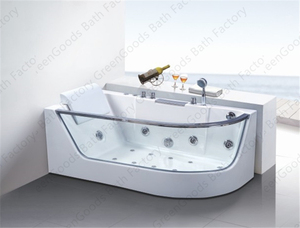 Offre Spéciale Pas Cher Prix Français Coin En Fiber De Verre <span class=keywords><strong>Baignoire</strong></span> De Massage Avec <span class=keywords><strong>Panneau</strong></span> Latéral Longeait - Product Image 2