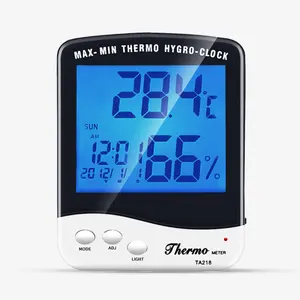 Домашний цифровой настенный будильник, термометр, гигрометр, измеритель температуры и влажности