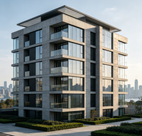 Complejo Residencial de Lujo de 3, 4, 5 y 6 Pisos, Apartamento Prefabricado de Acero con Jardín y Terraza
