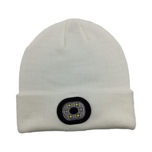 Chất lượng cao tùy chỉnh <span class=keywords><strong>led</strong></span> rắn màu acrylic Beanie Hat với Cuff cho dạo phố khuyến mãi - Product Image 3