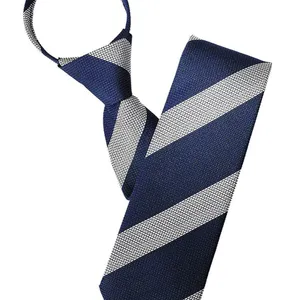 Boys' Classic polyester microfiber Ties zipper neckties for kids