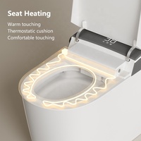 Toilette intelligente de luxe avec bidet, pulvérisation d'eau automatique, WC électrique UV