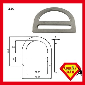 Steel (Zinc Plated) D-<b>Ring</b> OEM/ODM Manufacturer Taiwan 20kN - Product Image 5