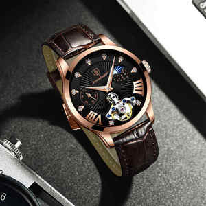 Poedagar 906 Wrist Watch Water Proof Luminous Watch Quartz Men Quality Luxury Leather Quartz Watch for Men - Product Image 4