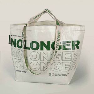 Wholesale Hand Woven Bag Custom <b>Laminated</b> Plastic Advertising Large Capacity Gift Bag Clothing Shopping Woven Tote Bag in Stock - Product Image 5