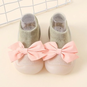 Bow Girl Baby Sock Shoes Princess Wind Baby Toddler Shoes Cute Cotton Anti Slip Soft <b>Sole</b> Baby Socks - Product Image 2