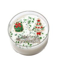 26 Jahre alte Original-Weihnachtskerze, handgegossen aus Sojawachs, im Becherdesign, handgefertigt, festliche Dekoration, jetzt erhältlich für die Weihnachtszeit