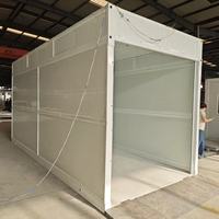 Maison conteneur préfabriquée modulaire mobile pliable avec porte à volet roulant