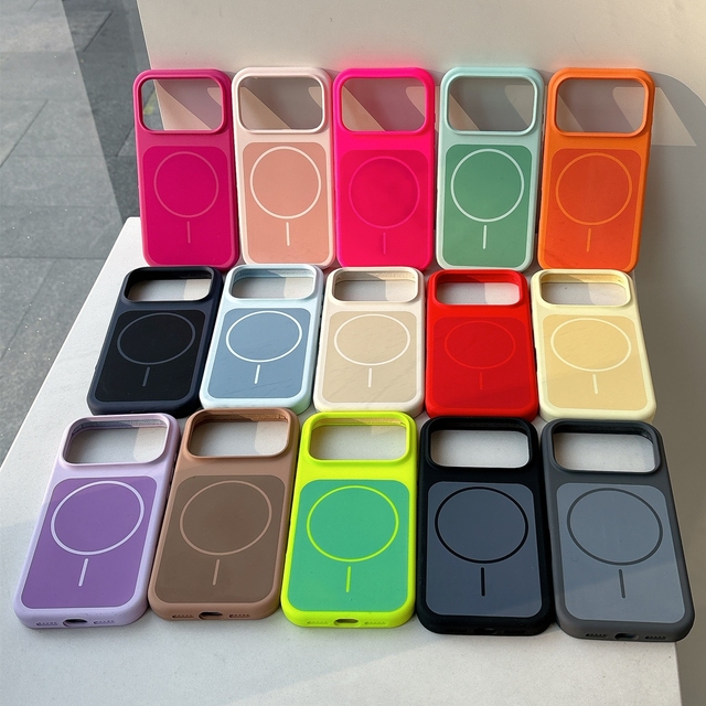 Luxury for iPhone 17 Pro Max Magnetic Silicone Case Women Girls Cute Girly Ins Slim Mobile Phone Covers for iPhone 16 17 Pro Max