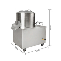 Automatische aardappel- en groenteschilmachine, voedselveilig roestvrij staal, capaciteit 100-150 kg/uur voor commerciële catering van groenten
