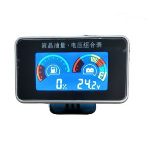 Medidor de nivel de aceite y voltaje LCD 12V 24V para autos, camiones y vehículos agrícolas - Product Image 1