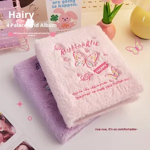 <span class=keywords><strong>Album</strong></span> di carte di peluche a farfalla a 4 griglie di alto valore per lima in pelle da 3 pollici piccola scatola di lima per ragazze idolo a fogli mobili - Product Image 2