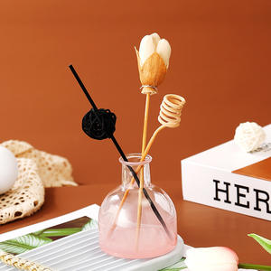 Botella Difusora de Aceite de Vidrio Redonda Esmerilada Degradada <span class=keywords><strong>Rosa</strong></span> Azul Verde de 100ml Personalizada con Tapa de Tapón, ¡Venta Caliente! - Product Image 4