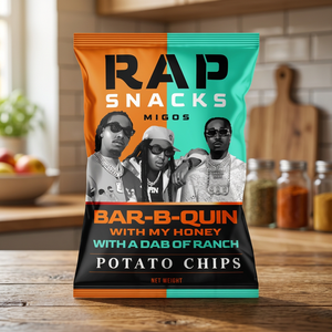 Rap Snacks Migos Bar-B-Quin con My Honey y un Toque de Salsa Ranchera, 2oz, 12 Bolsas, Temática Musical, Comida y Dulces Promocionales - Product Image 2
