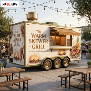 Commercial Catering Aluminum Pizza Hot Dog BBQ Mobile Fast Food Truck Trailer with Full Kitchen - Product Image 2
