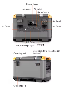 Groupe électrogène solaire 2400W, station d'alimentation LiFePO4, générateur solaire 230V, prise EU, station d'alimentation portable pour les situations d'urgence - Product Image 5