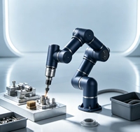 Bras robotique collaboratif pour la préhension et le placement, robotique industrielle avec panneau d'enseignement