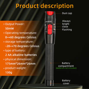 Fth Glasvezel Kabel Tester Rode Laser Fout Tracker Universele Interface 2.5Mm Connector Sc/St/Fc Visuele Fout <span class=keywords><strong>Locator</strong></span> <span class=keywords><strong>5</strong></span>-50Mw - Product Image 3