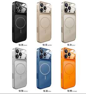 Funda para Teléfono Móvil iPhone 17 Pro Max, Serie Magnética con Relieve, Estilo Ins, Cristal Corning, Aluminio Esmerilado, 16 <span class=keywords><strong>14</strong></span> Plus - Product Image 3