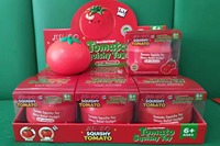 Jouet anti-stress géant en forme de tomate, texture hybride PU-TPR, gadget végétal compressible, pour soulager l'anxiété et l'exercice des mains, lot pour le commerce de gros