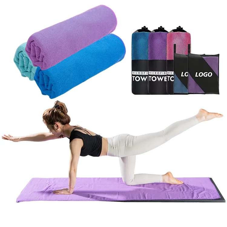 Super absorbent microfiber 90x 50 cm sport gym face towels custom logo print for gym. yoga towel