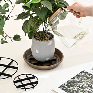 Support de pot de fleurs, base circulaire en plastique pour jardinage sur bureau, design minimaliste, léger, D12cm, D15cm, D20cm, D25cm - Product Image 3
