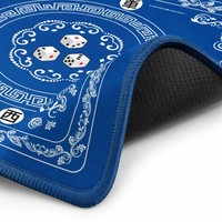 Tapete de Mahjong Floral Premium, Tapete de Juego de Goma Antideslizante y Grueso, Cubierta de Mesa Cuadrada Silenciosa para Decoración de Fiestas en Casa