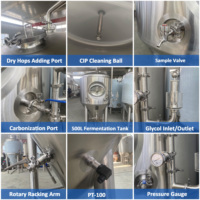 Fermenteur 500L de haute qualité 2026 avec trappe d'entrée supérieure en acier inoxydable 304, réservoir de fermentation de bière Unitank, système de brasserie professionnel
