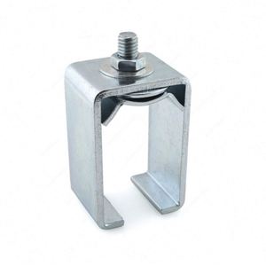 WEKIS Industrial Zinc Plated Steel Brass Barn Door Track Trolley Overhead Mount Sliding <b>Brackets</b> with <b>Black</b> Powder Coating - Product Image 4