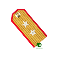 Kango Epaulettes Papan Bahu Bordir Garis Emas Perak untuk Kemeja Seragam Upacara Desain Warna Kustom Layanan OEM