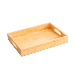 Plateau de service en bambou rectangulaire, plateau à thé en bois, assiette à fruits, plat à bonbons, utilisation en salle à manger - Product Image 2