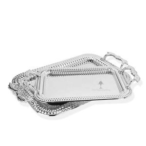 Platos de cena de boda de la <span class=keywords><strong>India</strong></span>, plato de servicio de acero inoxidable, bandeja de comida, precio de fábrica, superventas - Product Image 1